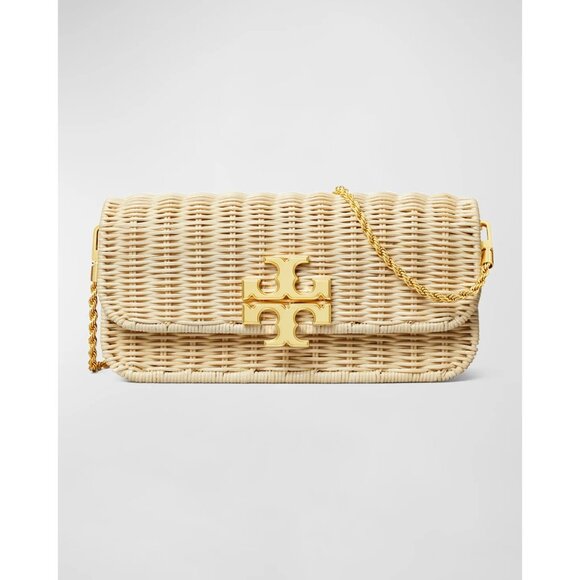 Tory Burch Handbags - V-4. Tory Burch Eleanor Raffia Clutch